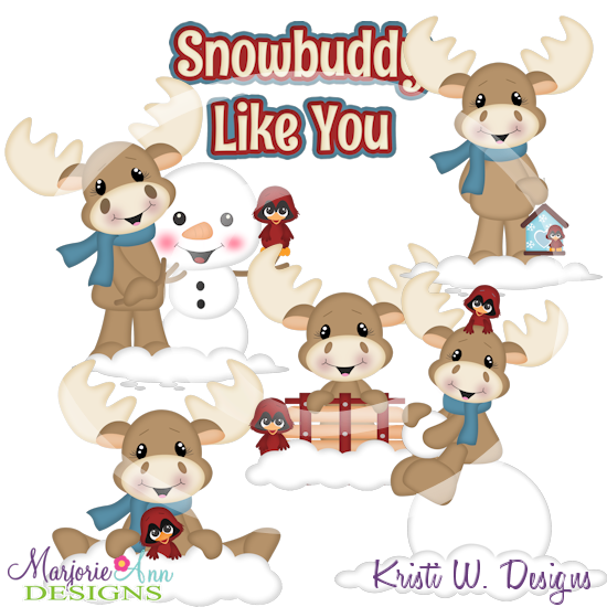 Snow Buddies SVG Cutting Files Includes Clipart - Click Image to Close